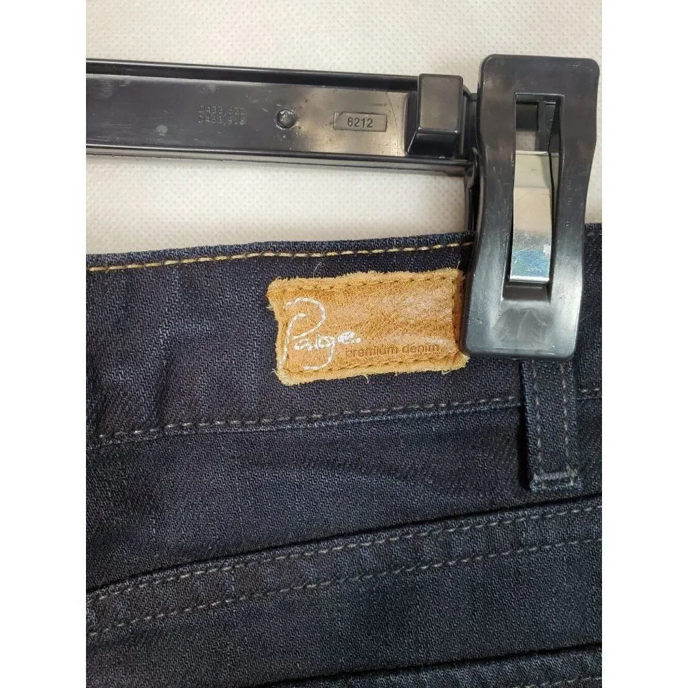 Paige Fairfax Super Dark Wash Flap Pocket Denim Mini Skirt Made in USA NWT